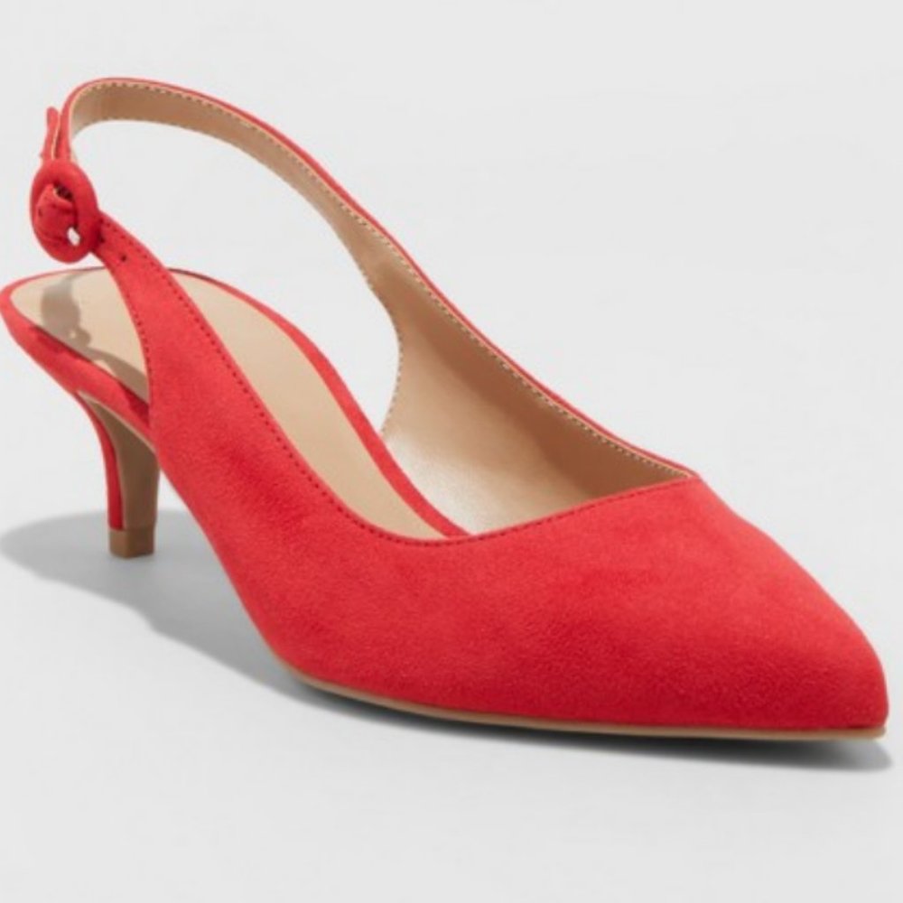 A New Day meghan red wide kitten point toe target